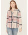 Image #1 - Idyllwind Women's Lyle Plaid Print Long Sleeve Snap Western Shirt, Cream, hi-res