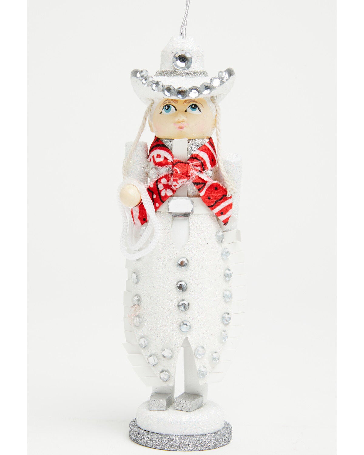 Image #1 - Kurt Adler Hollywood Rhinestone Cowgirl Nutcracker Ornament, Multi, hi-res