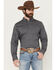 Image #1 - Cody James Men's San Juan Geo Print Long Sleeve Button-Down Stretch Western Shirt, Steel Blue, hi-res