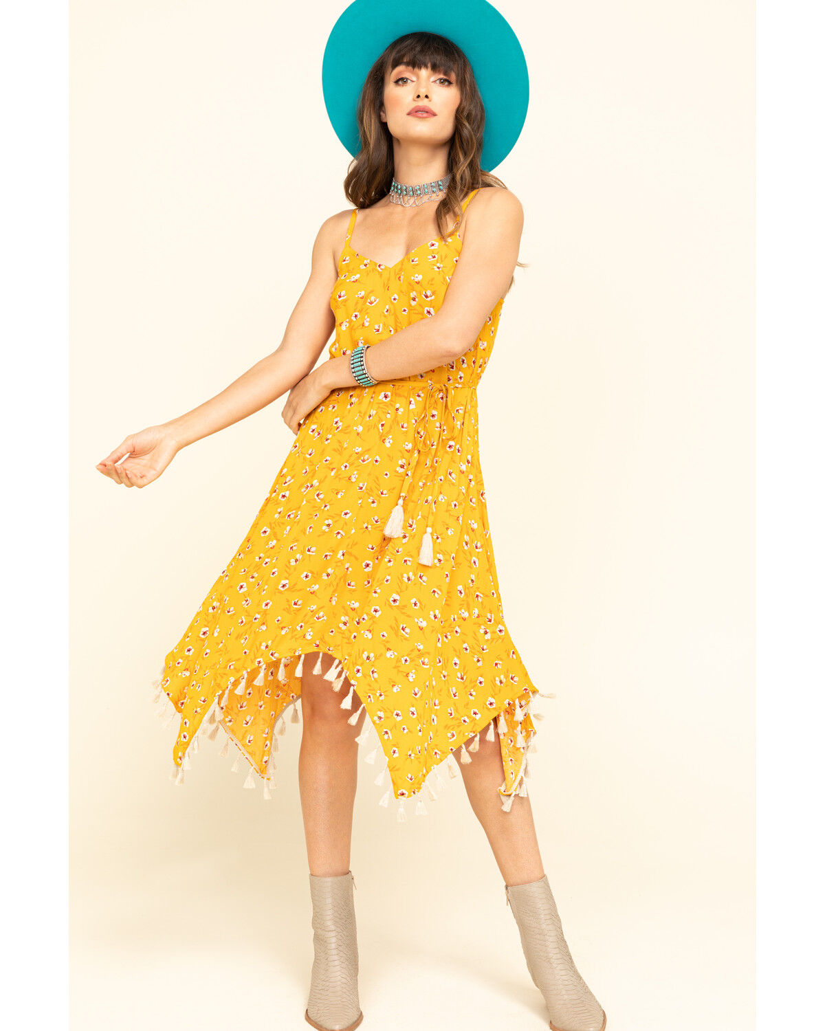 yellow women's dress