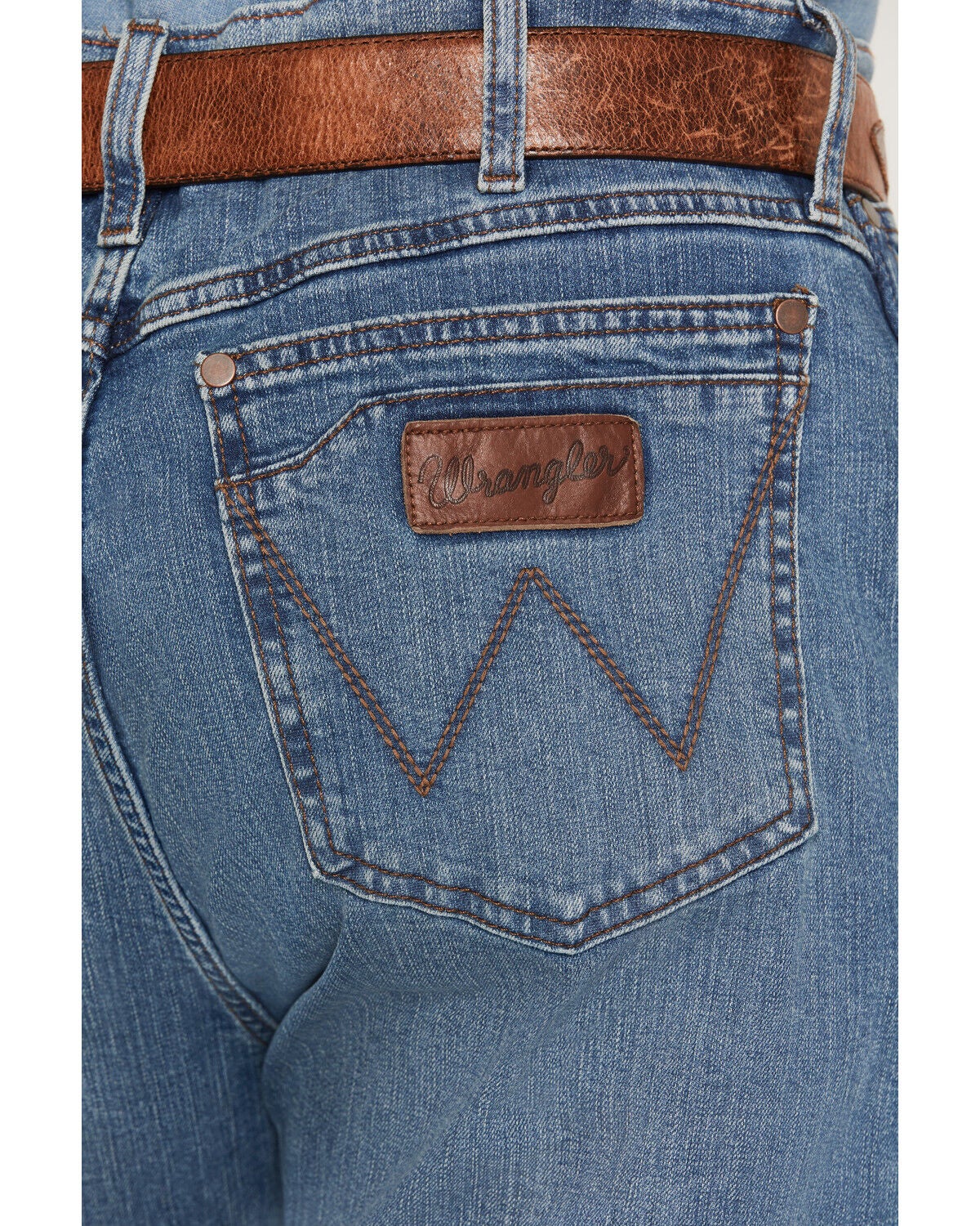 Image #4 - Wrangler Men's Retro Medium Wash Relaxed Bootcut Stretch Denim Jeans, Medium Wash, hi-res