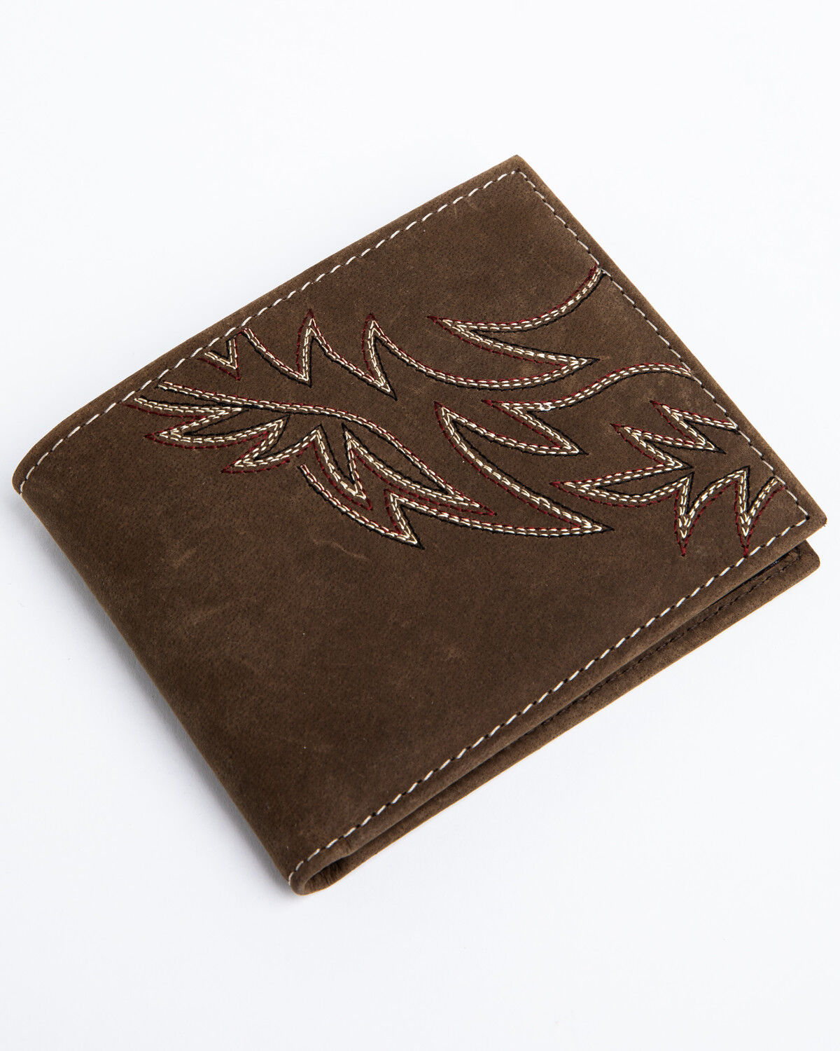 Image #1 - Cody James Men's Brown Horizontal Bi-Fold Leather Wallet, Brown, hi-res