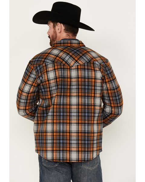 Image #4 - Cody James Men's Plaid Long Sleeve Button-Down Shirt Jacket, Grey, hi-res