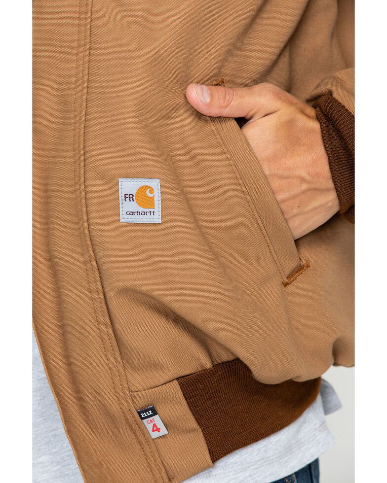 Carhartt Flame-Resistant Duck Active Hooded Jacket, Carhartt Brown, hi-res