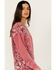 Blended Women's Bandana Print Sweatshirt , Red, hi-res