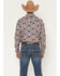 Image #4 - RANK 45® Men's White Mountain Southwestern Striped Print Long Sleeve Snap Stretch Western Shirt, Multi, hi-res