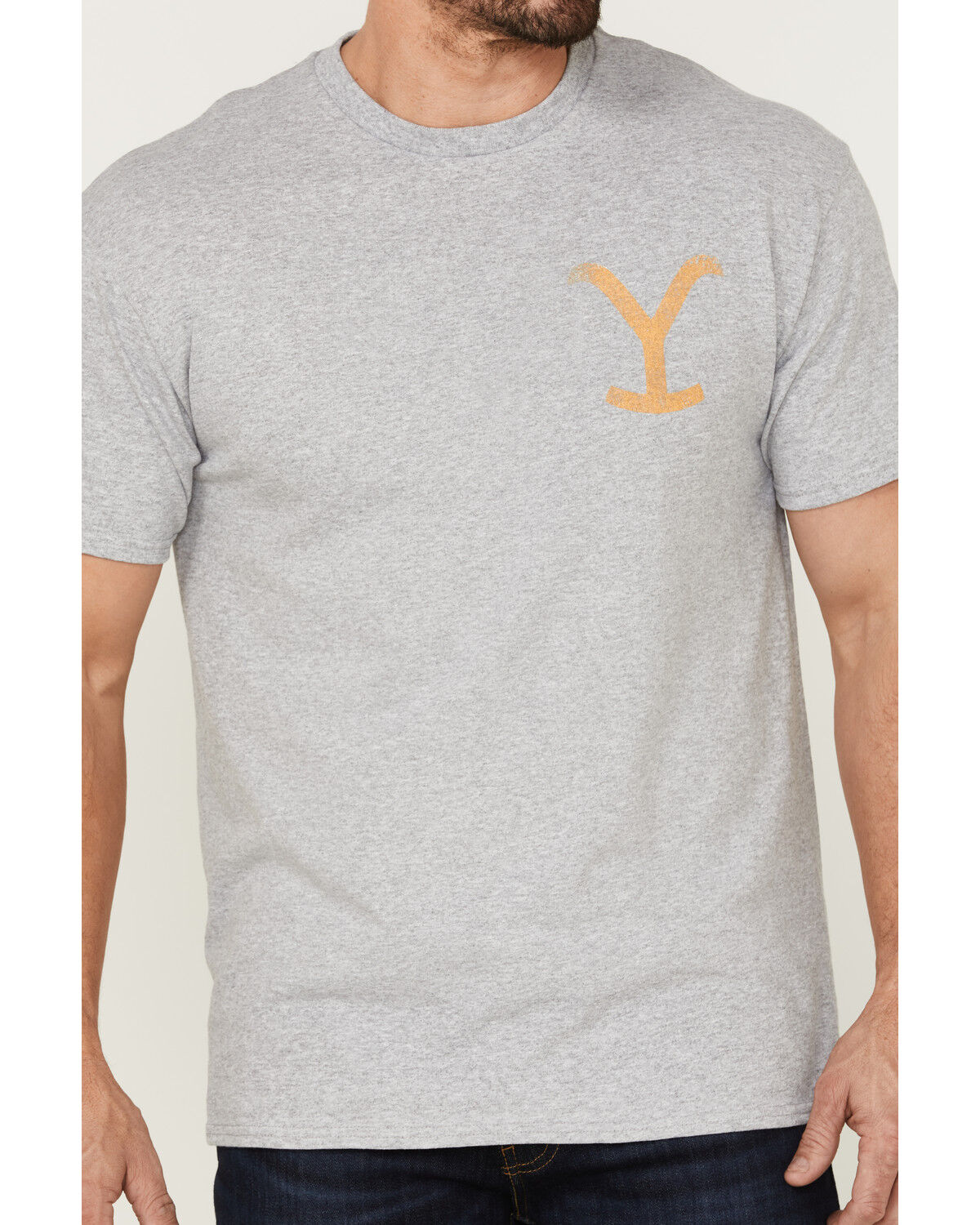 Image #3 - Paramount Network's Yellowstone Men's For The Brand Silhouette Graphic T-Shirt, Grey, hi-res