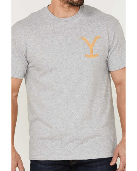 Image #3 - Changes Men's Yellowstone For The Brand Silhouette Graphic T-Shirt  , Grey, hi-res