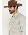 Image #2 - Gibson Trading Co Men's Circuit Striped Print Long Sleeve Snap Western Shirt - Tall, Cream, hi-res