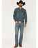 Image #1 - Cody James Men's Bozeman Wash Wyatt Slim Bootcut Stretch Denim Jeans, Indigo, hi-res