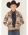 Image #1 - RANK 45® Boys' Cheneka Southwestern Print Softshell Jacket, Tan, hi-res