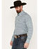 Image #2 - George Strait by Wrangler Men's Paisley Print Long Sleeve Button-Down Western Shirt, Aqua, hi-res