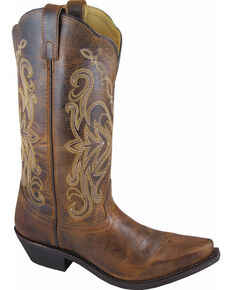 Smoky Mountain Madison Cowgirl Boots - Snip Toe, Brown, hi-res