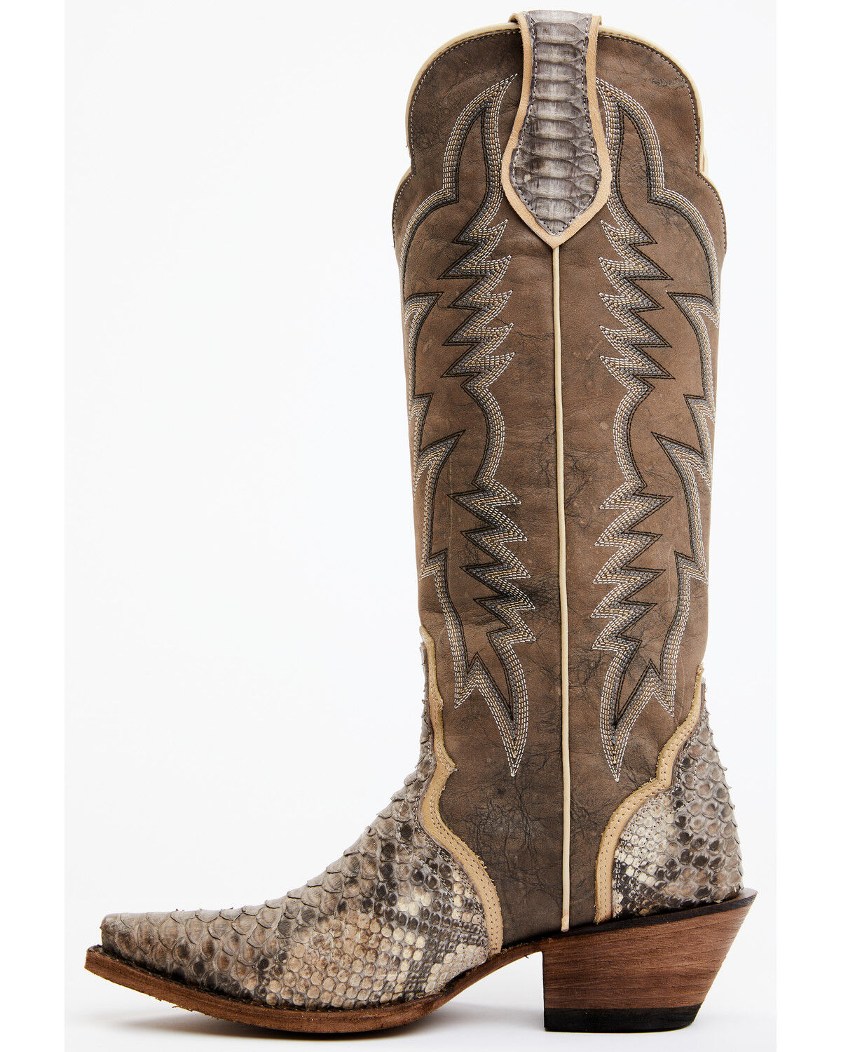 Image #3 - Idyllwind Women's Triad Exotic Python Western Boots - Snip Toe, Brown, hi-res