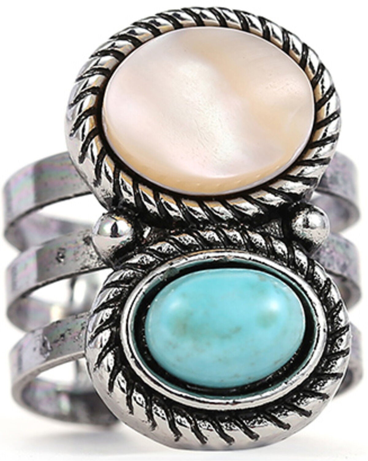 Cowgirl Confetti Women's Warm Waters Ring, Silver, hi-res