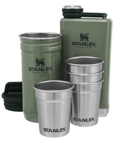 Stanley Green Adventure Shot Glass & Flask Set, Green, hi-res