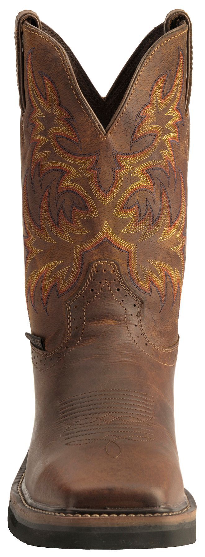 justin men's rugged tan stampede steel toe work boots