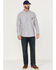 Image #2 - Hawx Men's Chambray Sun Protection Western Shirt , Grey, hi-res