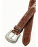 Image #2 - Cody James Men's Oakland Cross-Stitched Western Belt, Dark Brown, hi-res