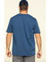 Image #2 - Carhartt Men's Signature Logo Shirt Sleeve Shirt - Big & Tall, Indigo, hi-res