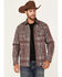 Image #1 - Moonshine Spirit Men's Manhattan Paisley Print Long Sleeve Snap Western Shirt, Burgundy, hi-res