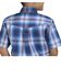 Image #2 - Roper Boys' Plaid Print Short Sleeve Button-Down Western Shirt, Blue, hi-res