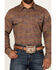 Image #3 - RANK 45® Men's Trinidad Southwestern Print Long Sleeve Pearl Snap Stretch Western Shirt, Red, hi-res