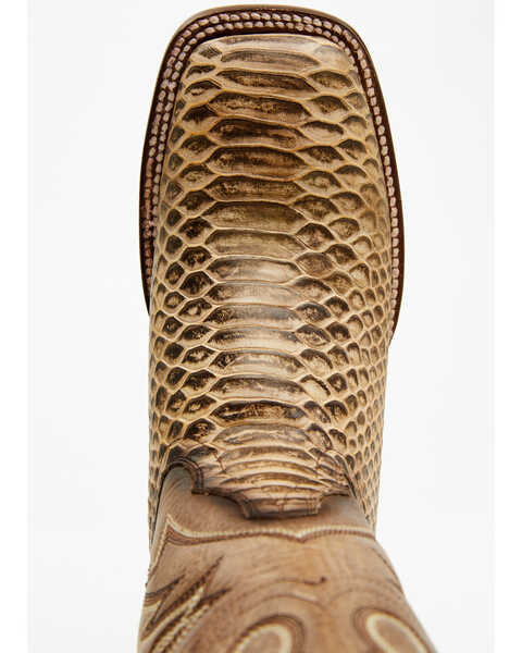 Image #6 - Dan Post Women's 12" Faux Python Western Boots - Broad Square Toe , Honey, hi-res