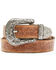 Image #1 - Shyanne Women's 3pc Floral Embossed Buckle Belt, Tan, hi-res