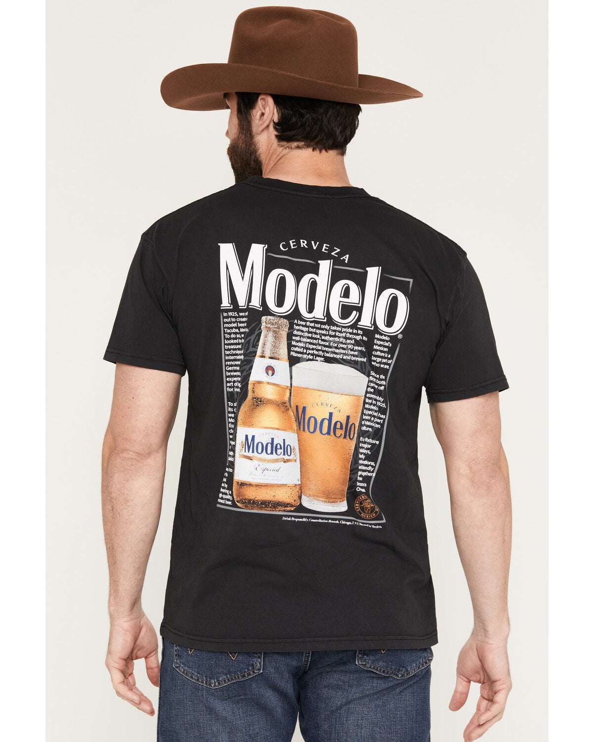 Image #1 - Modelo Men's Boot Barn Exclusive Vintage Article Short Sleeve Graphic T-Shirt, Black, hi-res