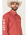 Image #2 - Ariat Men's Team Fallon Geo Print Long Sleeve Button-Down Western Shirt, Red, hi-res