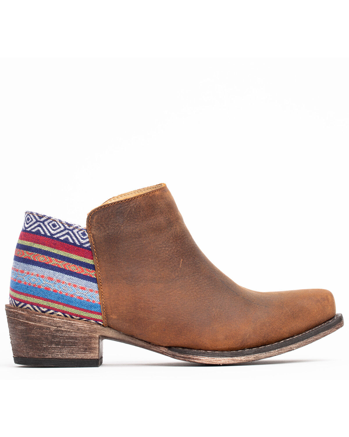 Image #2 - Roper Women's Serape Heel Fashion Booties - Snip Toe, Brown, hi-res