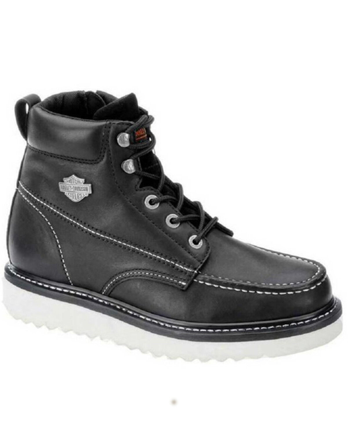 Image #1 - Harley Davidson Men's Beau Lace-Up Boots - Moc Toe, Black, hi-res