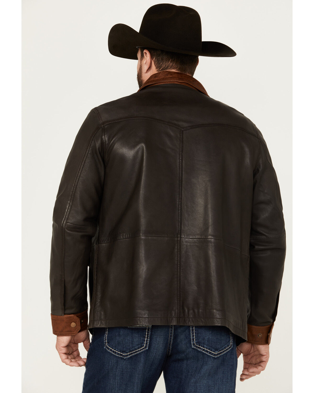 Image #4 - Scully Men's Leather Fringe Jacket, Chocolate, hi-res
