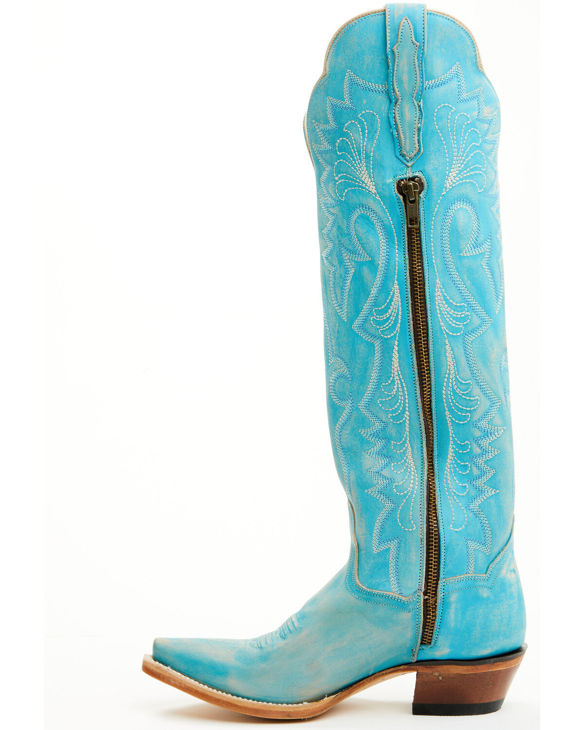 Image #3 - Dan Post Women's Celeste Tall Western Boots - Snip Toe, Blue, hi-res