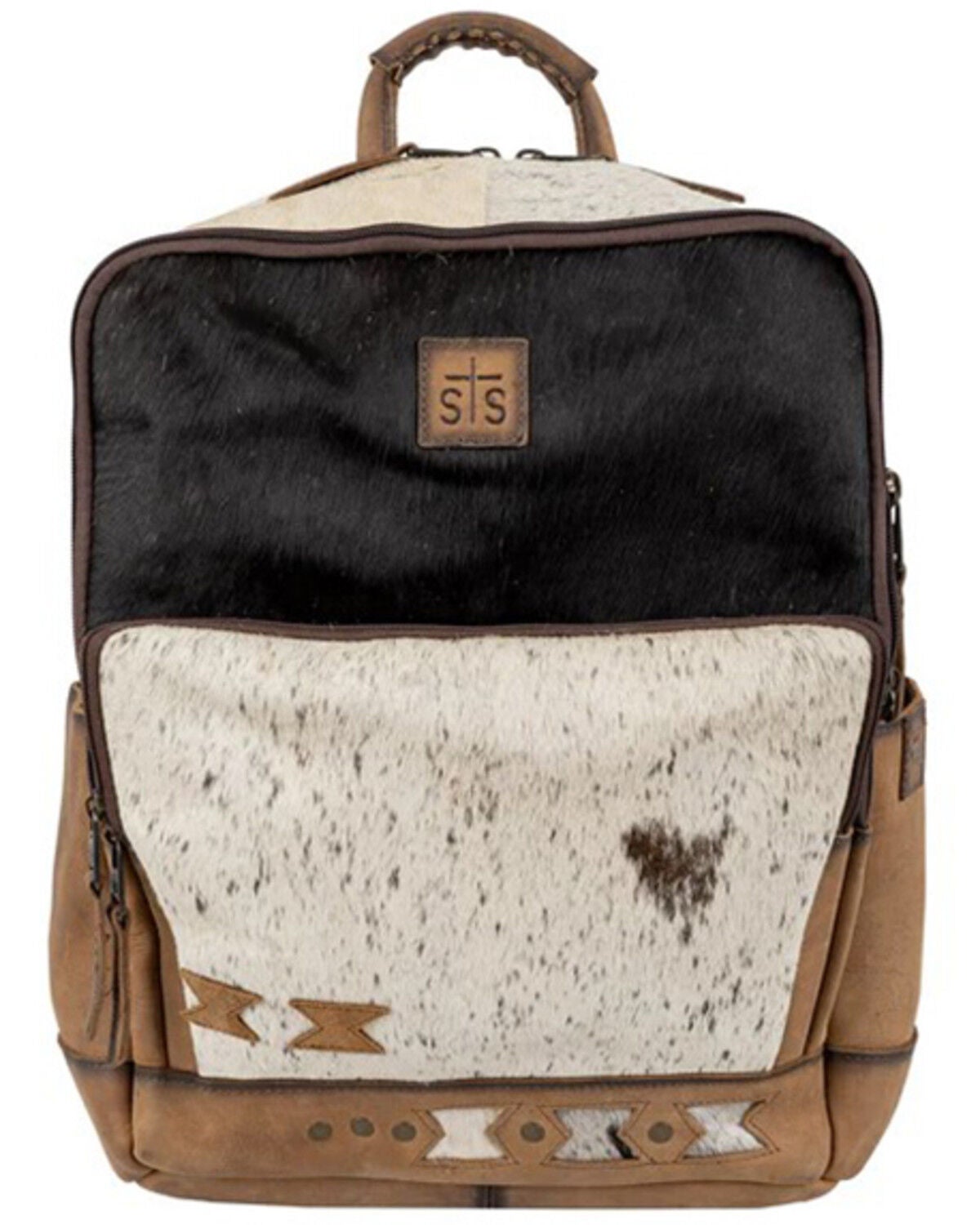 STS Ranchwear By Carroll Women's Roswell Cowhide Faye Backpack, Tan, hi-res