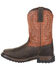 Rocky Boys' Ride FLX Western Boots - Square Toe, Chocolate, hi-res