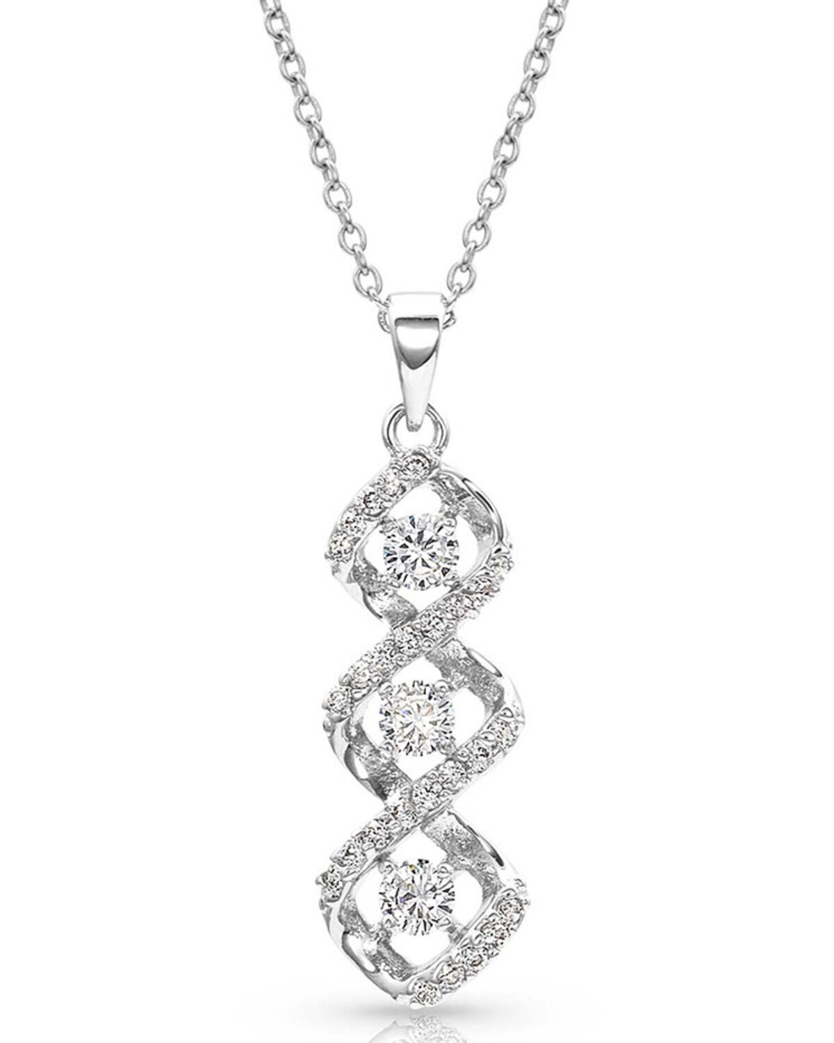Image #1 - Montana Silversmiths Women's Lassoed Starlight Necklace, Silver, hi-res
