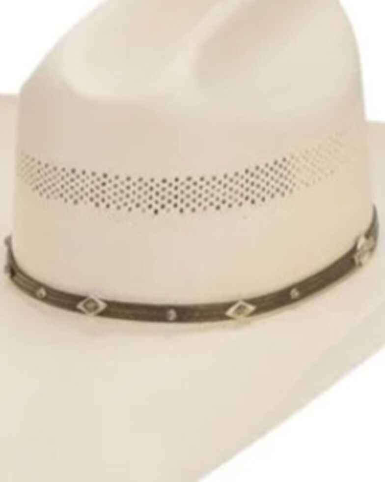 Stetson Men's Lobo 10X Straw All-Around Vent Star Concho Band Cowboy Hat, Natural, hi-res