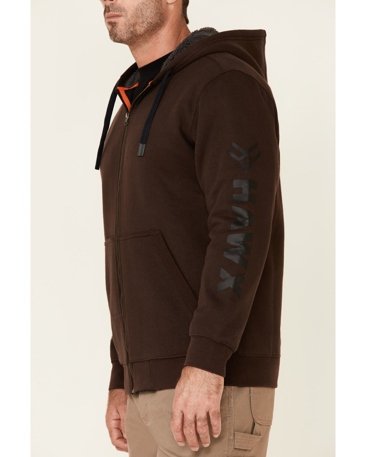 Image #3 - Hawx Men's Brown Martin Insulated Zip-Front Hooded Work Jacket, , hi-res