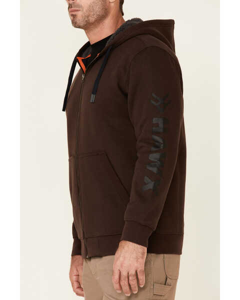 Image #3 - Hawx Men's Brown Martin Insulated Zip-Front Hooded Work Jacket , Brown, hi-res