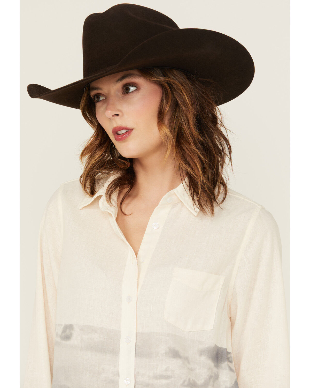 Image #2 - Blue B Women's Running Horses Long Sleeve Button-Down Western Shirt, Camel, hi-res