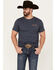 Image #2 - Ariat Men's Eagle Rock Short Sleeve Graphic T-Shirt, Navy, hi-res