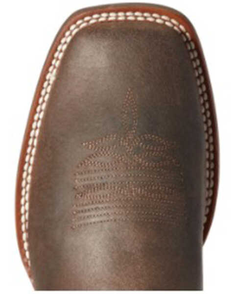 Image #4 - Ariat Men's Creston Western Performance Boots - Broad Square Toe, Brown, hi-res