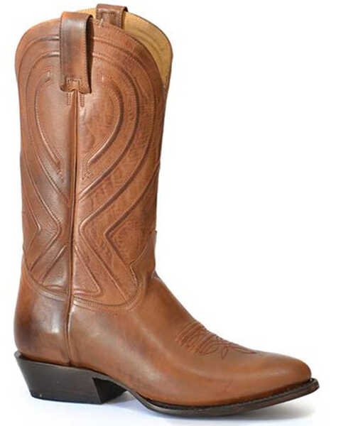 Image #1 - Stetson Men's Mossman Corded Western Boots - Round Toe , Brown, hi-res