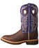 Twisted X Men's Lite Cowboy Elephant Print Western Work Boots - Alloy Toe, Brown, hi-res