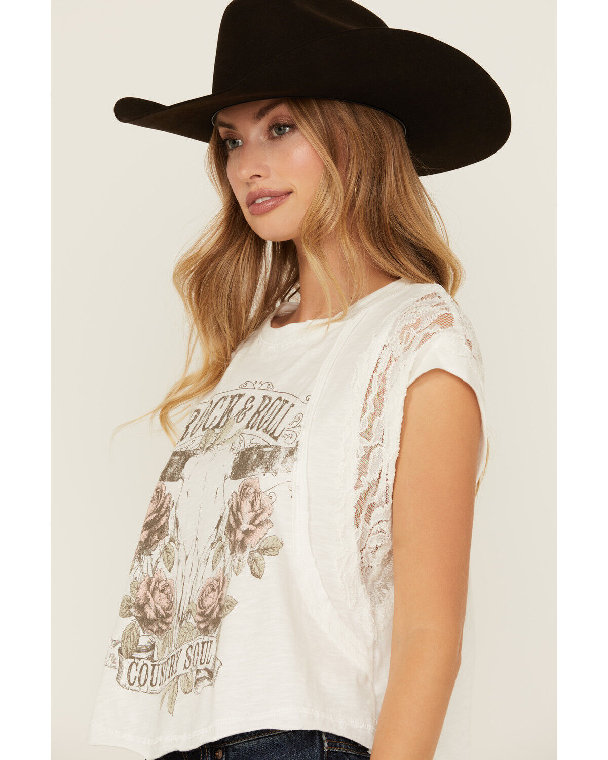 Image #2 - Originality Women's Rock & Roll Muscle Tank, White, hi-res