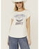 Image #1 - Shyanne Women's Cowboy Take Me Away Studded Short Sleeve Graphic Tee, Ivory, hi-res