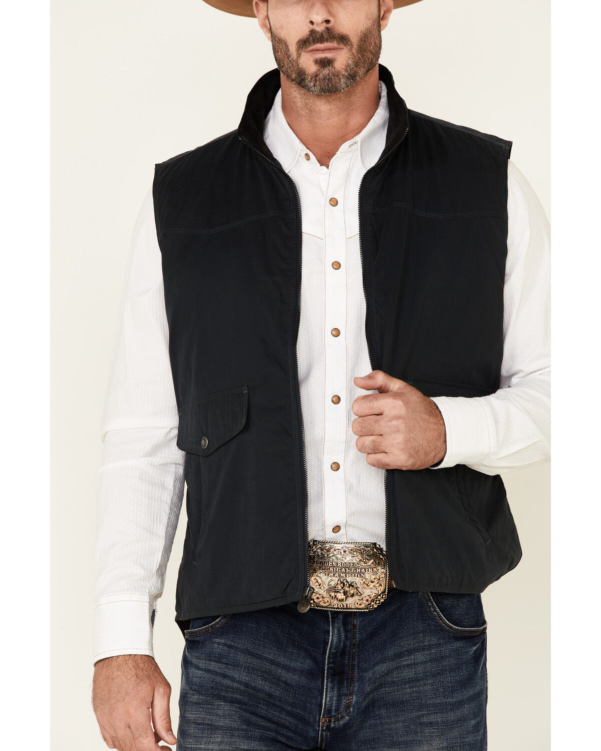 Image #3 - Outback Trading Co. Men's Rodman Vest, Navy, hi-res