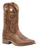Image #1 - Boulet Men's Rider Sole Cowboy Boots - Square Toe, Brown, hi-res